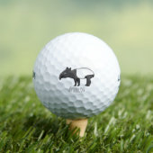 Cute happy cartoon tapir illustratie golfballen (Insitu Shirt)