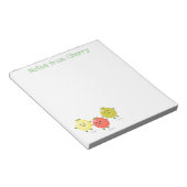 Cute happy cherry tomaten cartoon illustration notitieblok (Schuin)