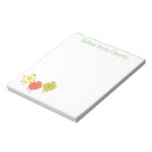 Cute happy cherry tomaten cartoon illustration notitieblok (Gedraaid)