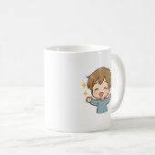 Cute Happy Chibi Daily Mood Mug (Devant droit)