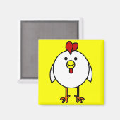 Cute Happy Chicken Magneet (Voorkant / Achterkant)