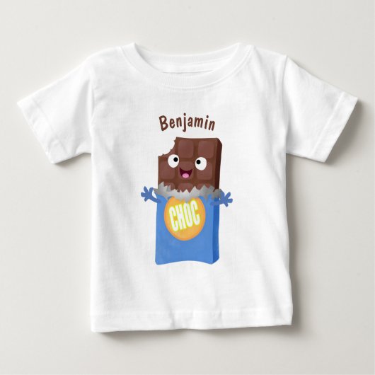 Cute happy chocola snoep bar cartoon (Voorkant)