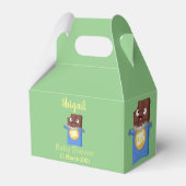 Cute happy chocola snoep bar cartoon bedankdoosjes (Achterkant)