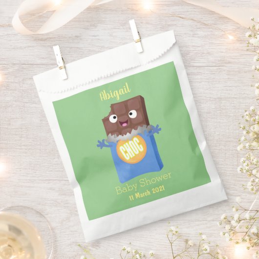 Cute happy chocola snoep bar cartoon bedankzakje (Geknipt)