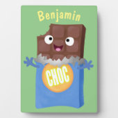 Cute happy chocola snoep bar cartoon fotoplaat (voorkant)
