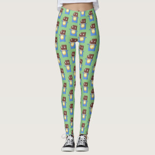 Cute happy chocola snoep bar cartoon leggings