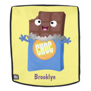 Cute happy chocola snoep bar cartoon rugtassen