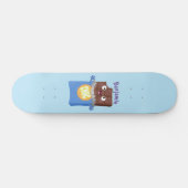 Cute happy chocola snoep bar cartoon skateboard (Horizontaal)