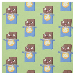 Cute happy chocola snoep bar cartoon stof