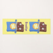 Cute happy chocola snoep bar cartoon yogamat (Achterkant (horizontaal))