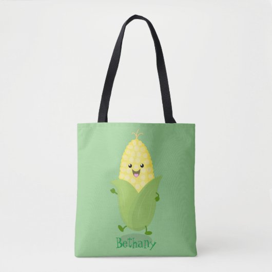 Cute happy corn cartoon illustratie draagtas (Voorkant)