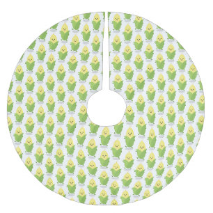 Cute happy corn cartoon illustratie kerstboom rok