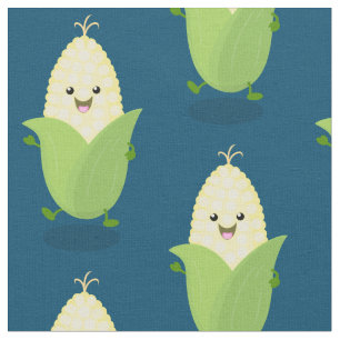 Cute happy corn cartoon illustratie stof