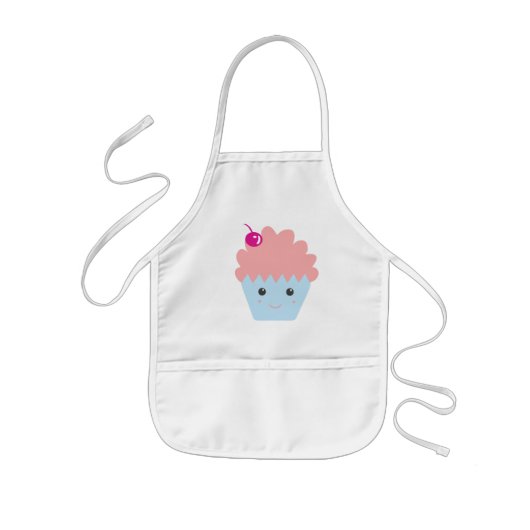 Cute Happy Cupcake Baking Kinder Kinder Schort (Voorkant)