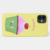 Cute happy cupcake cartoon-illustratie Case-Mate iPhone case (Achterkant (horizontaal))