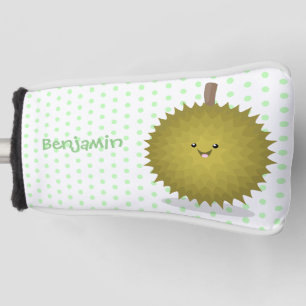 Cute happy durian cartoon illustratie golfheadcover
