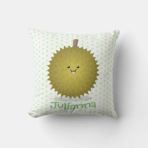 Cute happy durian cartoon illustratie kussen