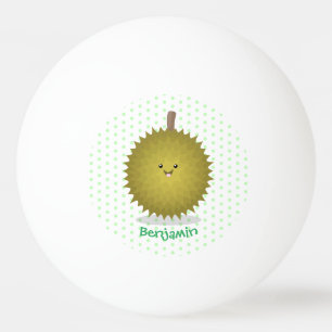 Cute happy durian cartoon illustratie pingpongballen