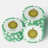 Cute happy durian cartoon illustratie poker chips (Opstapeling)