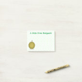 Cute happy durian cartoon illustratie post-it® notes (Op bureau)