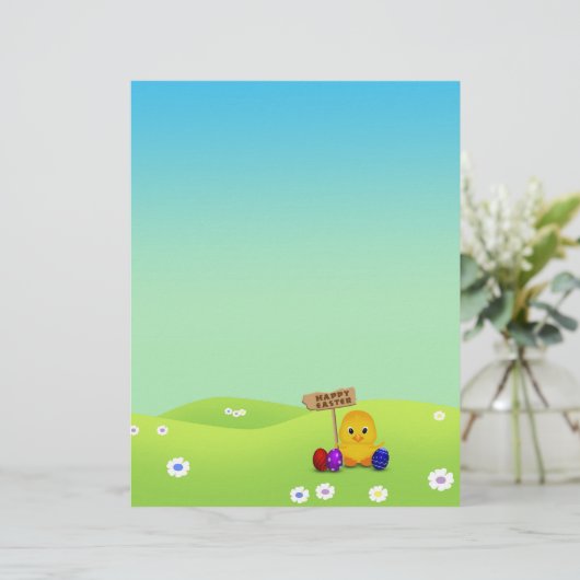 Cute Happy Easter Baby Chick (Staand voorkant)