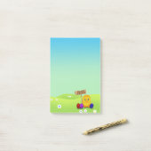 Cute Happy Easter Baby Chick Post-it® Notes (Op bureau)