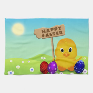 Cute Happy Easter Baby Chick Theedoek