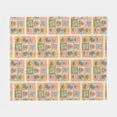 Cute Happy Easter Bunny Quilt Pattern Fleece Deken (Voorkant (Horizontaal))