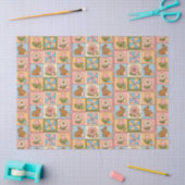 Cute Happy Easter Bunny Quilt Pattern Tissuepapier (Craft)