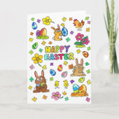 Cute Happy Easter-groet Kaart (Voorkant)