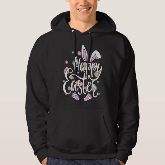 Cute Happy Easter To Every Bunny Easter Squad Hoodie (Voorkant)