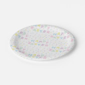 Cute Happy Easter Word Confetti Pattern Papieren Bordje (Gekanteld)