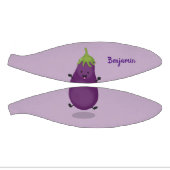 Cute happy eggplant cartoon basketbal (Panelen)