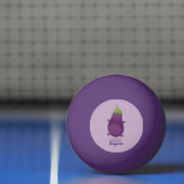 Cute happy eggplant cartoon pingpongballen (Net)