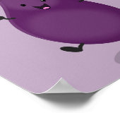 Cute happy eggplant cartoon poster (Hoek)