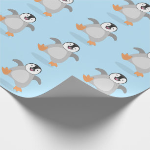 Cute happy emperor pinguin chick cartoon cadeaupapier