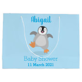 Cute happy emperor pinguin chick cartoon groot cadeauzakje (Achterkant)