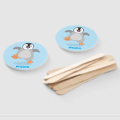 Cute happy emperor pinguin chick cartoon handwaaier (Niet-gemonteerd)