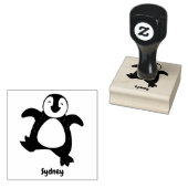 Cute happy emperor pinguin chick cartoon 	rubberstempel (Gestempeld)