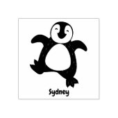 Cute happy emperor pinguin chick cartoon 	rubberstempel (Afrduk)