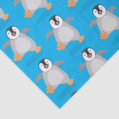 Cute happy emperor pinguin chick cartoon tissuepapier (Detail)