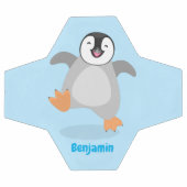 Cute happy emperor pinguin chick cartoon voetbal (Enkel)