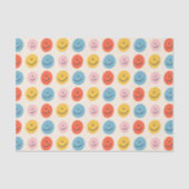 Cute Happy Face Blobs Spotty Fun Pattern Tissuepapier (Voorkant)