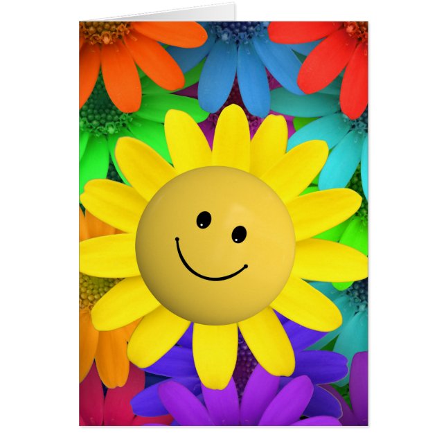 Cute Happy Face Flowers (Voorkant)