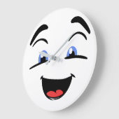 Cute Happy Face Grote Klok (Hoek)