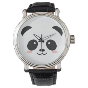 Cute Happy Face Panda Horloge