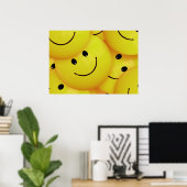 Cute Happy Face Poster (Thuiskantoor)