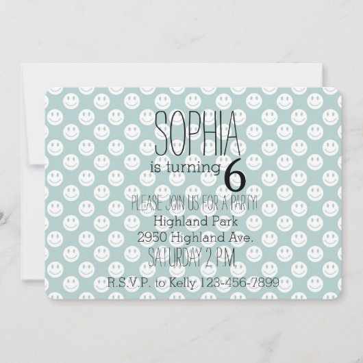 Cute Happy Faces Kaart (Voorkant)