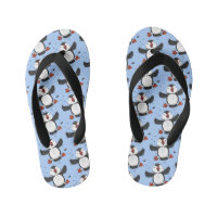 Cute happy fly puffin blue cartoon illustratie