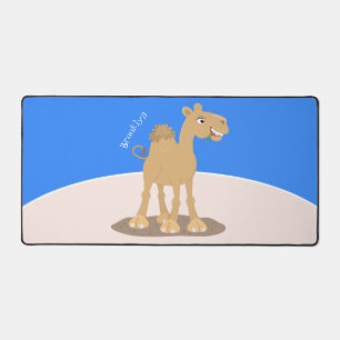 Cute happy glimlach camel cartoon illustratie bureaumat